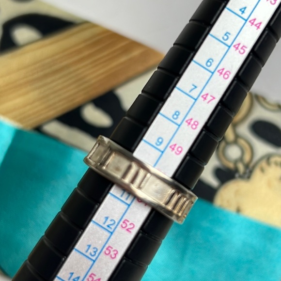 TIFFANY & CO. Atlas 1995 Roman Number  Sterling Silver 925 Ring  sz:5.5 - Picture 5 of 13